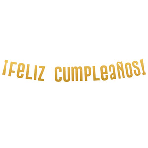 Letter Banner ¡Feliz Cumpleaños! Oro