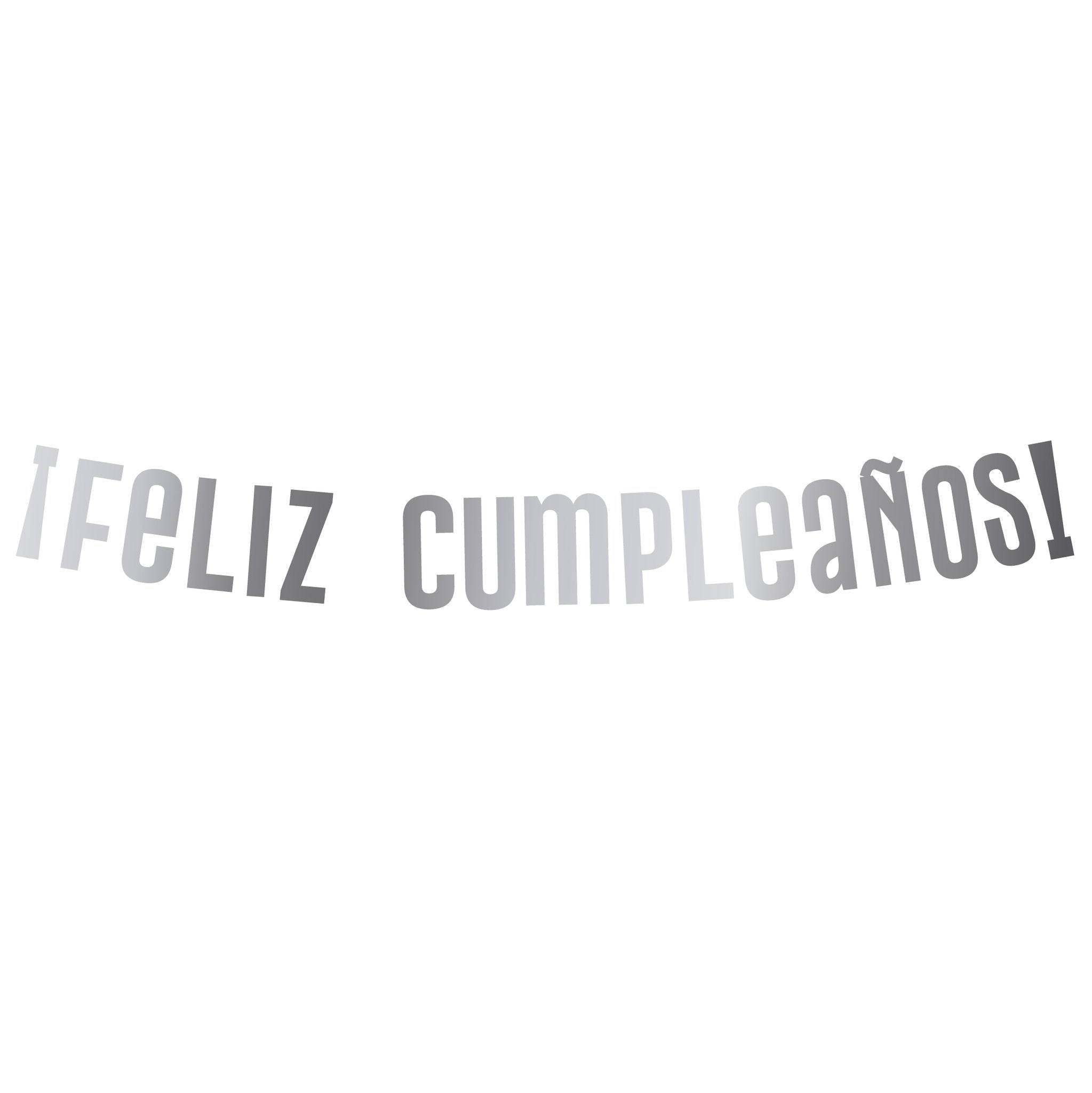 Letter Banner ¡Feliz Cumpleaños! Plata