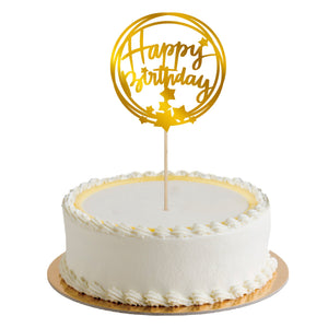 Cake Topper Happy Birthday Estrellas Oro