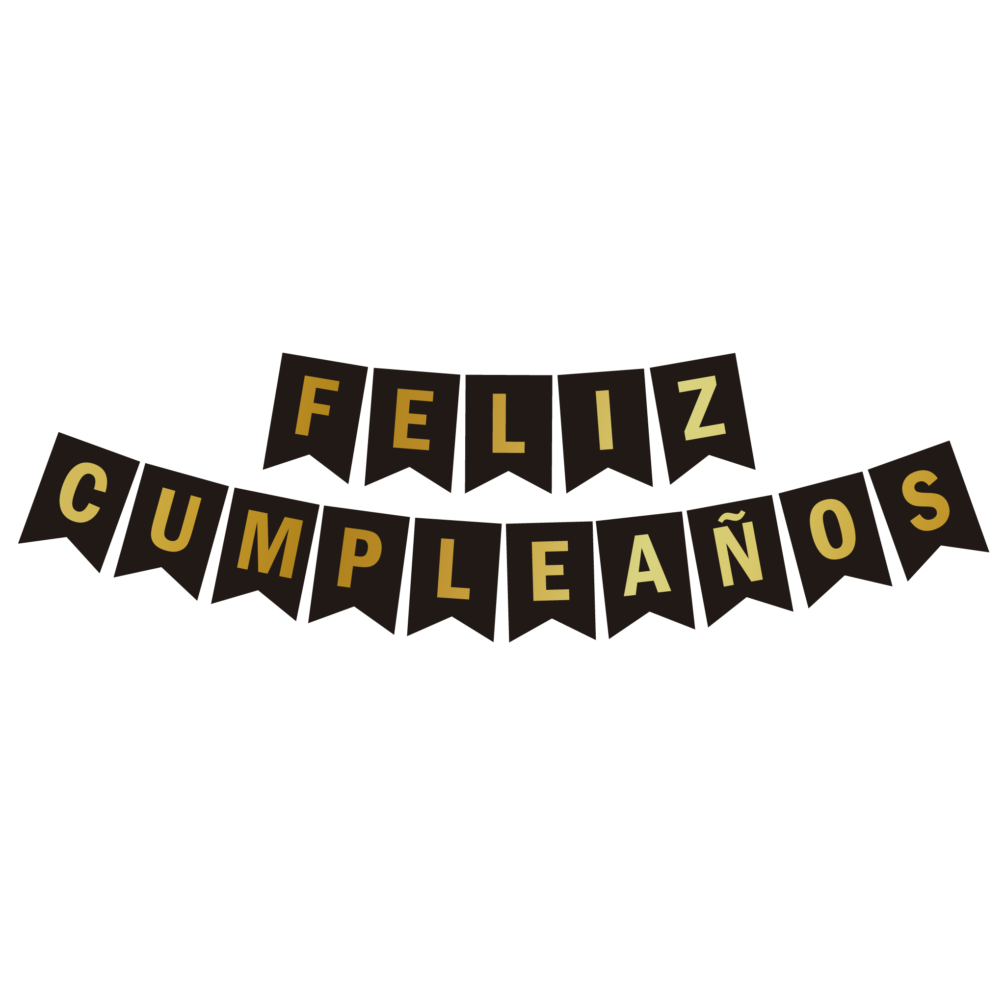 Banner Feliz Cumpleaños Negro/Oro