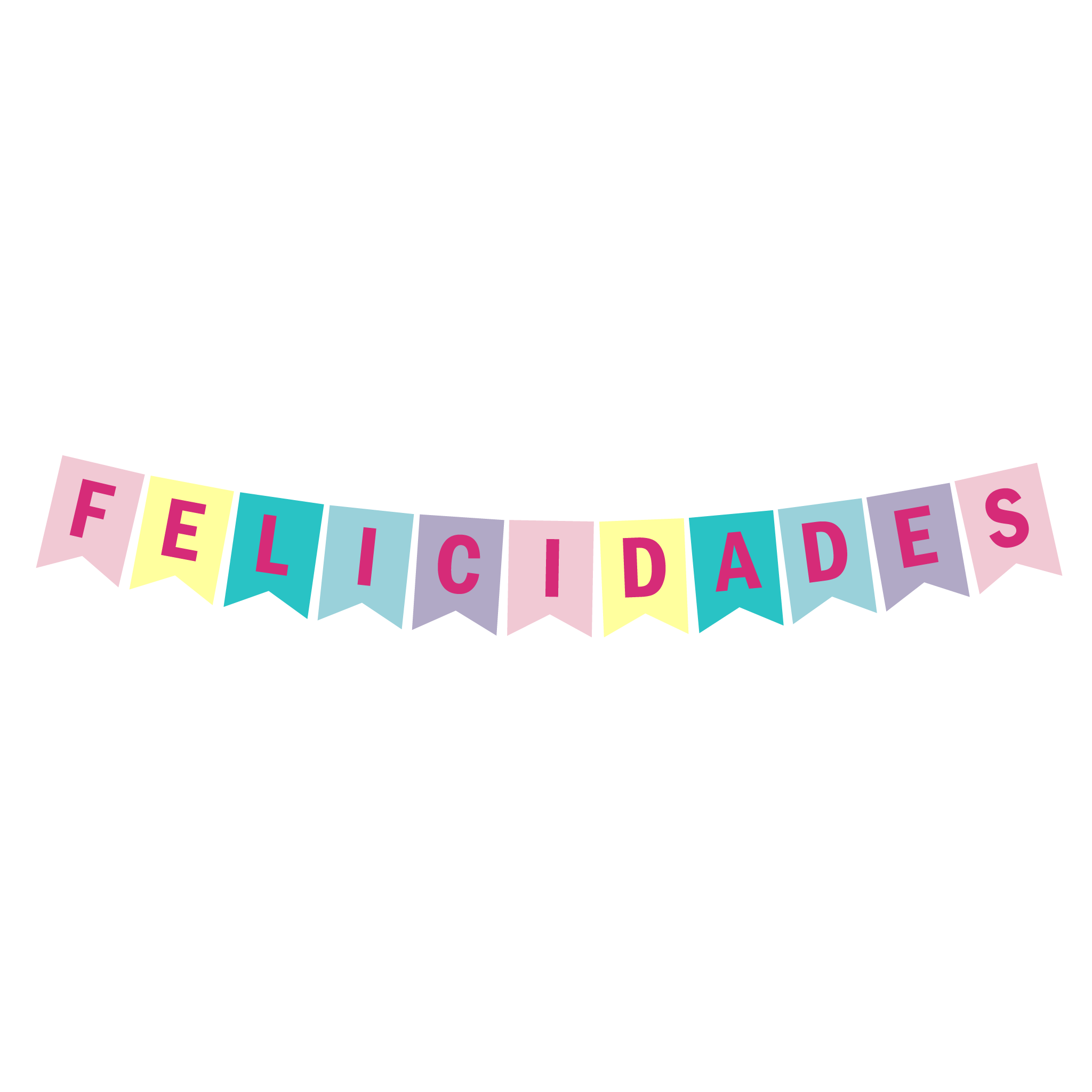 Banner To Go Felicidades Pastel/Fiusha