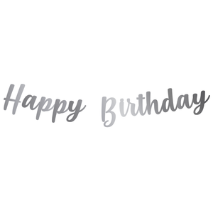 Letter Banner Happy Birthday Plata