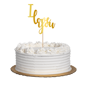 Cake Topper I Love You Oro