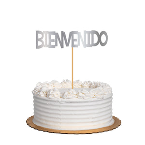 Cake Topper Bienvenido Plata