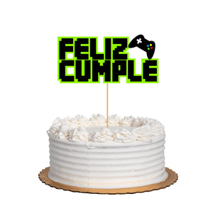 Cake Topper Feliz Cumple Gamer